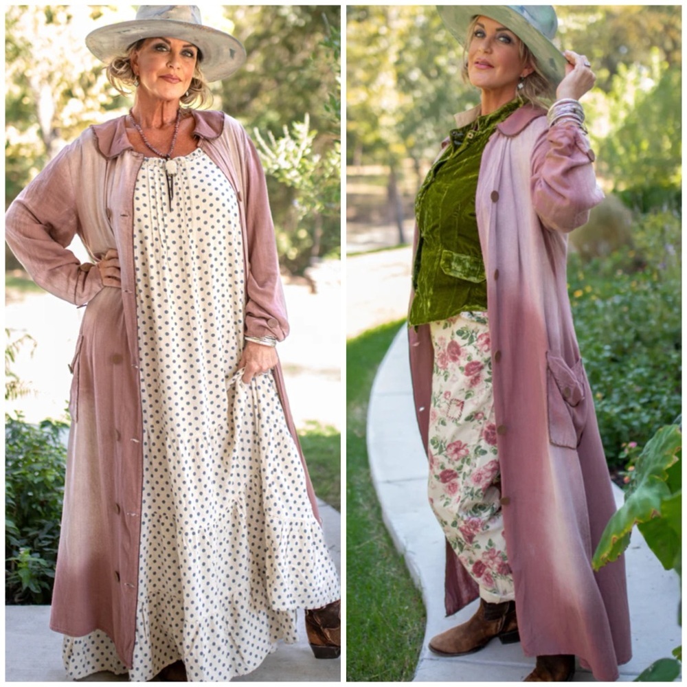 JADED GYPSY Lost in Love Coat Dusty Mauve SZ S/M NWT